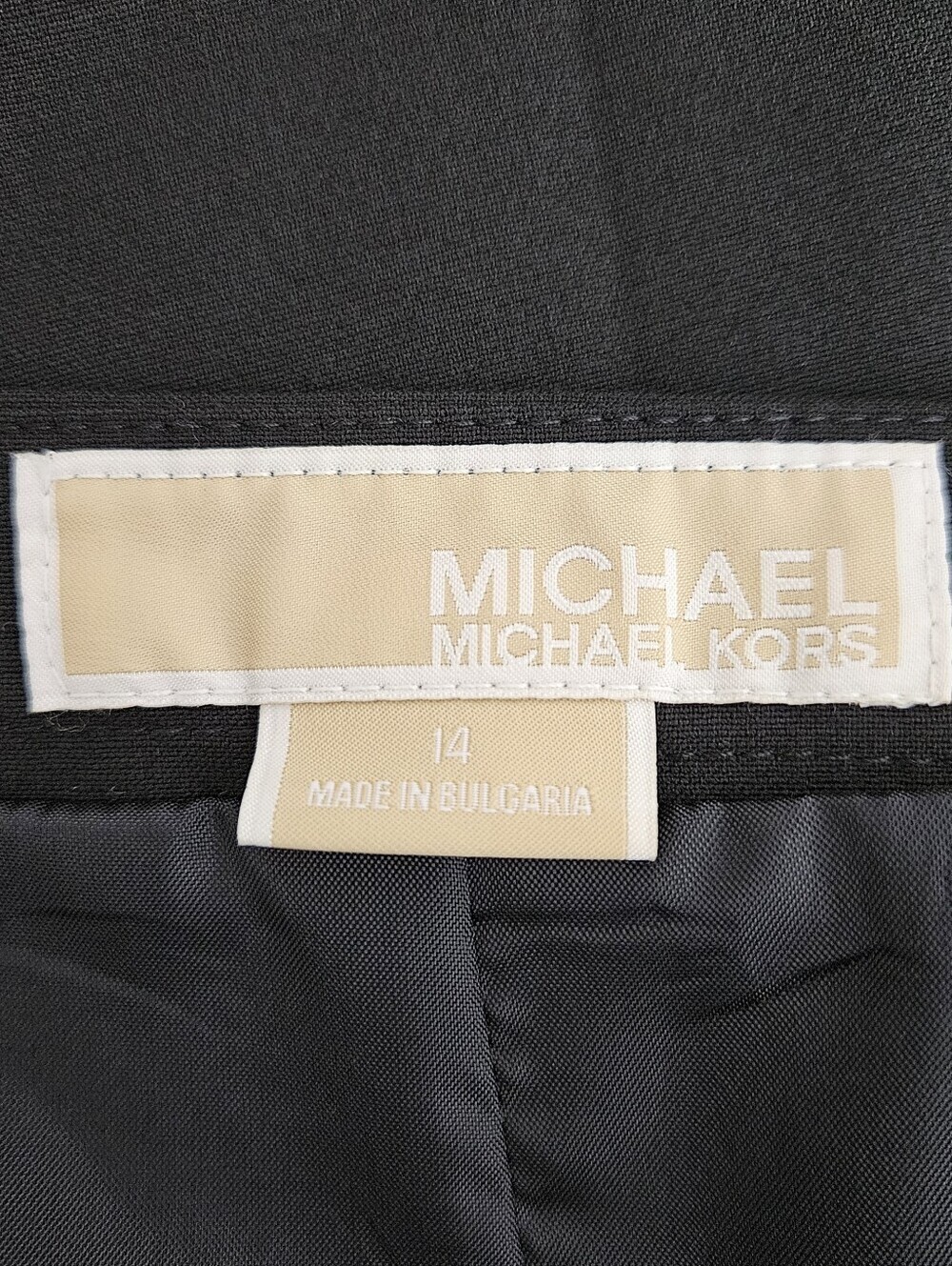 Michael Kors Straight Pencil Skirt Black Knee Length Side Zip Business Career 14 - Picture 4 of 6
